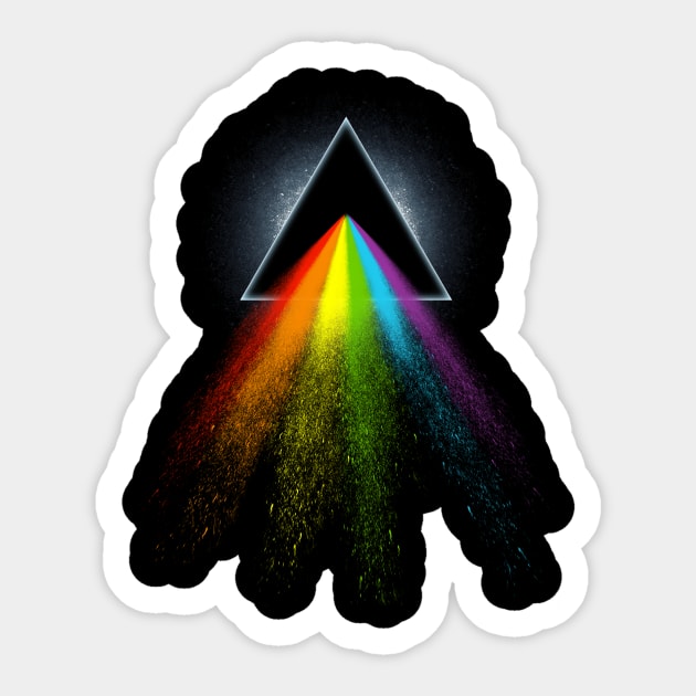 Darkside of the Shirt Sticker by Daniel Teres